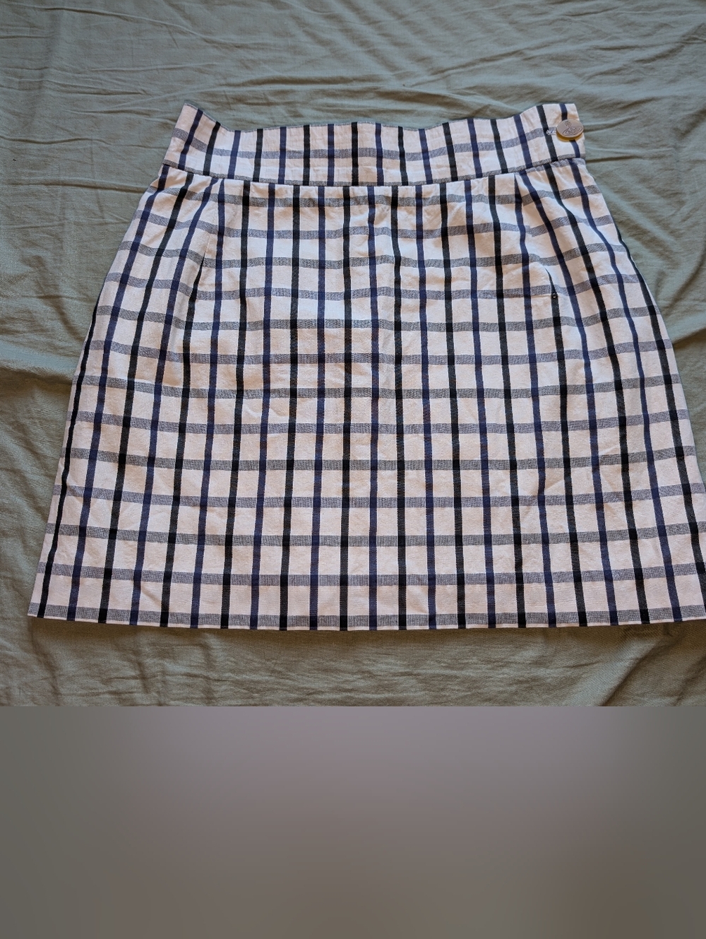 Vintage Vivienne Westwood Cotton Mini Gingham Plaid Skirt W42 Blue/White